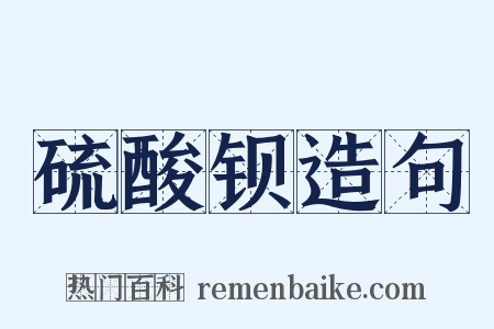 硫酸钡造句是什么意思的图片